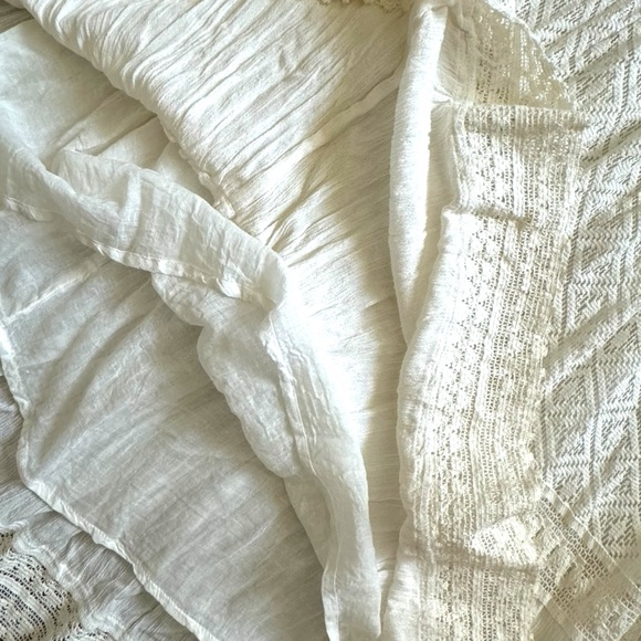 NWT boho Magic lace trim maxi skirt size large - Picture 5 of 11